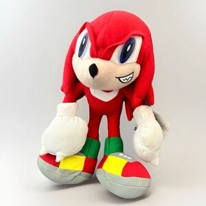 Toy Network Vtg Sonic The Hedgehog Knuckles The Echidna Plush Sega 11”  With Tag